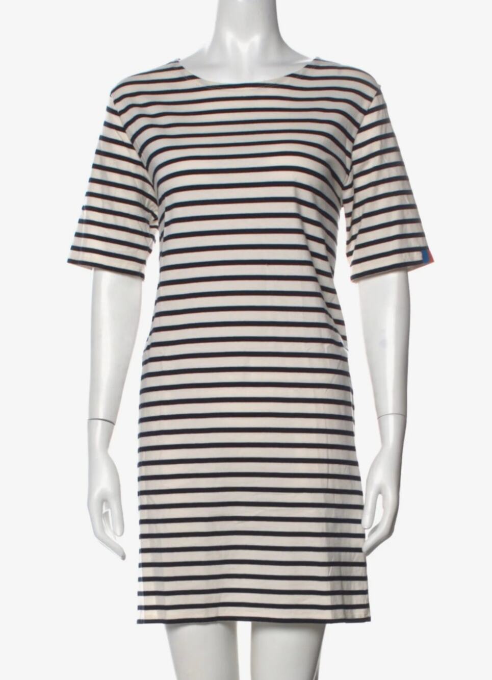 KULE Women's Dress Size XS Navy Cream Striped Short Sleeve Tee Nautical